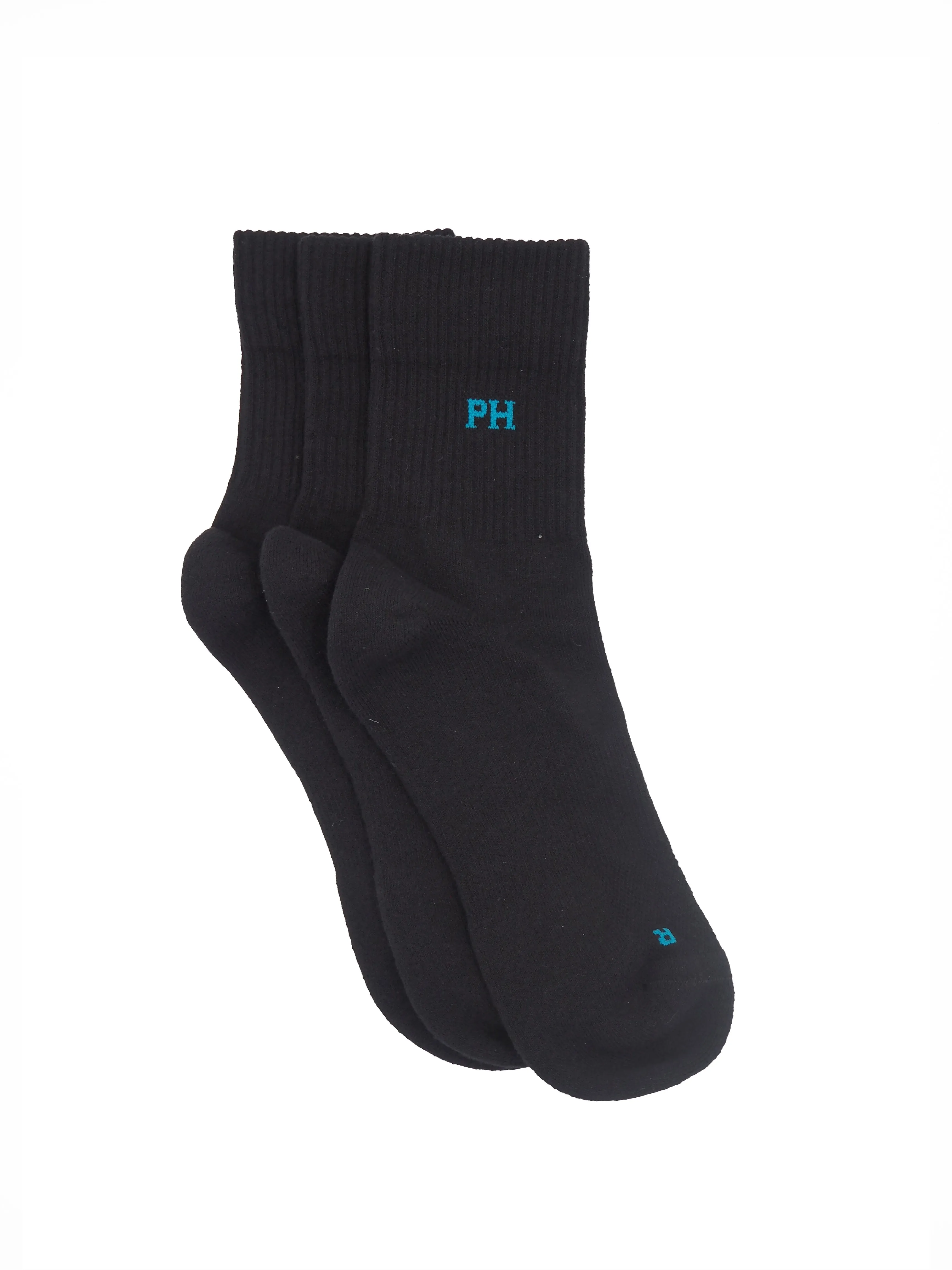 3 Pack Essential Quarter Men's Sport Socks - Black