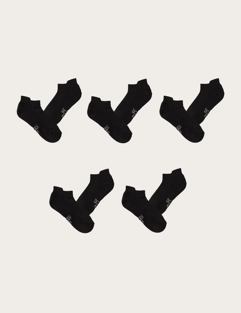 5-Pack Men's Sport Ankle Socks - Black