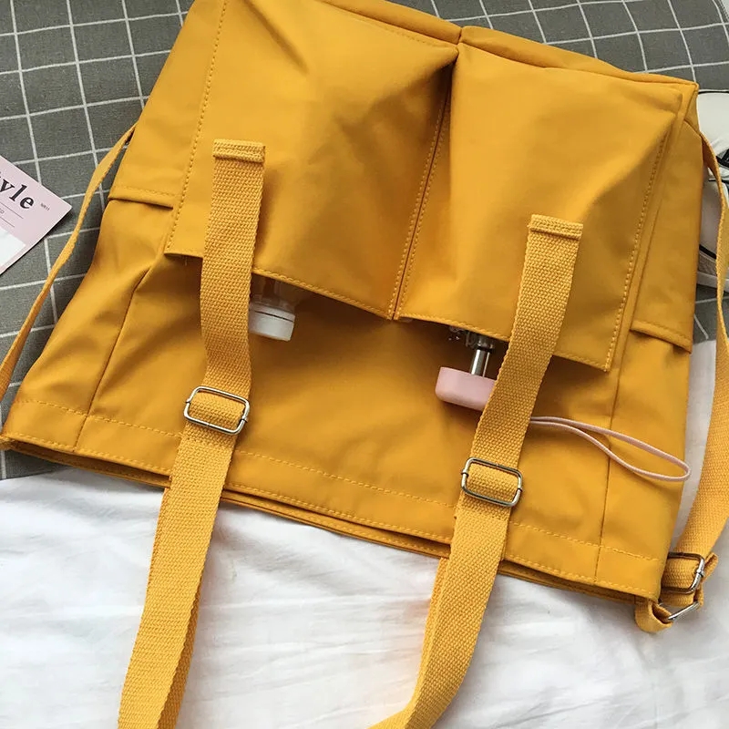 Adorable Solid Color Large Capacity Shoulder Bag