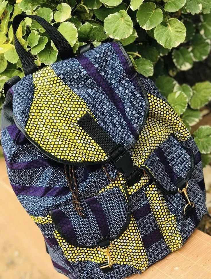 African Print Backpack