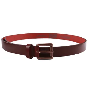 Belt - Buffalo Leather - Deep Red