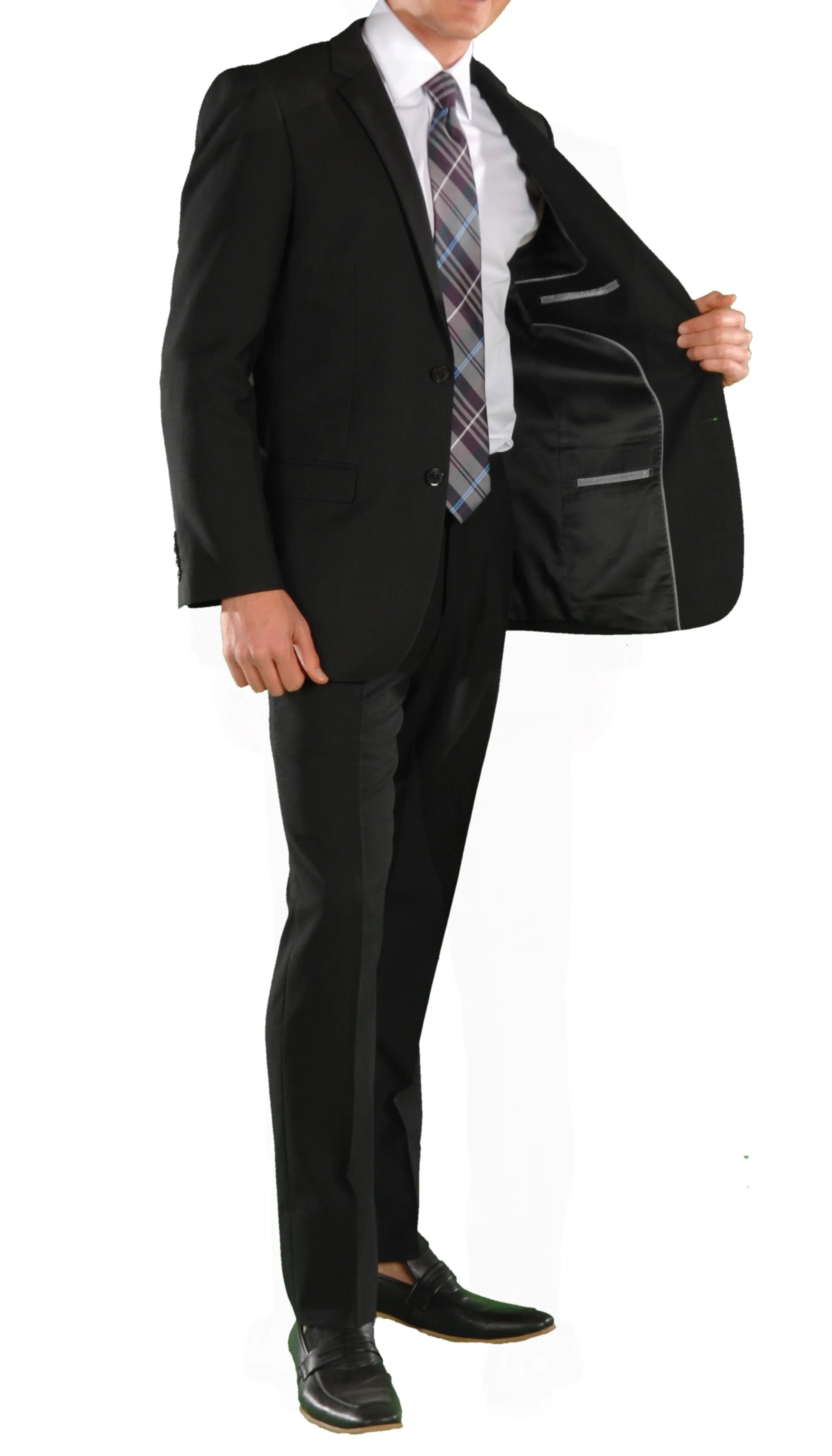 Black Regular Fit Suit 2 Piece Ford