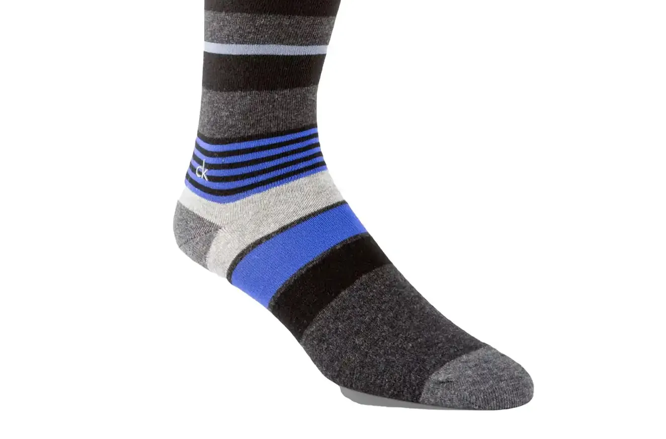 CALVIN KLEIN Logo Men's Business Socks in Navy Combo- 1 Pack