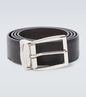 Canali leather belt, black