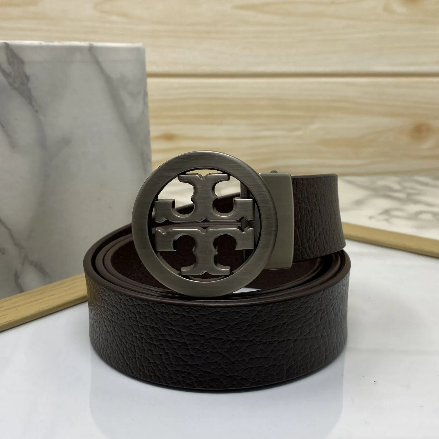 Classy Round Formal Leather Strap Belt-JonasParamount