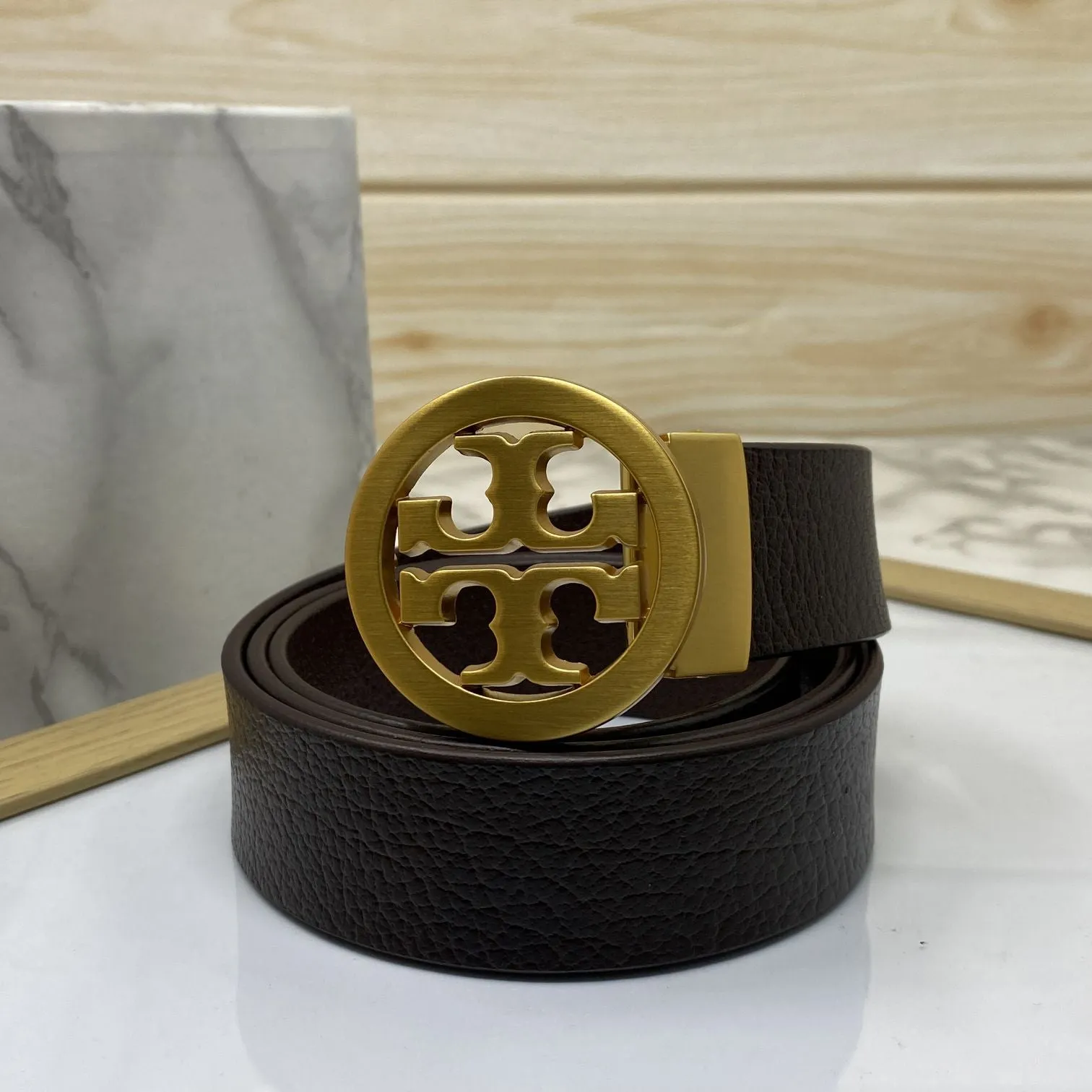 Classy Round Formal Leather Strap Belt-JonasParamount