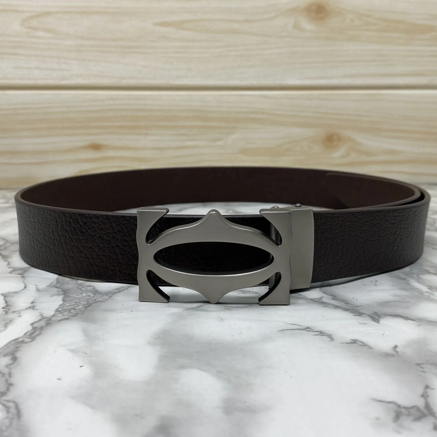 Cross Pattern Casual and Formal Leather Strap Belt -JonasParamount