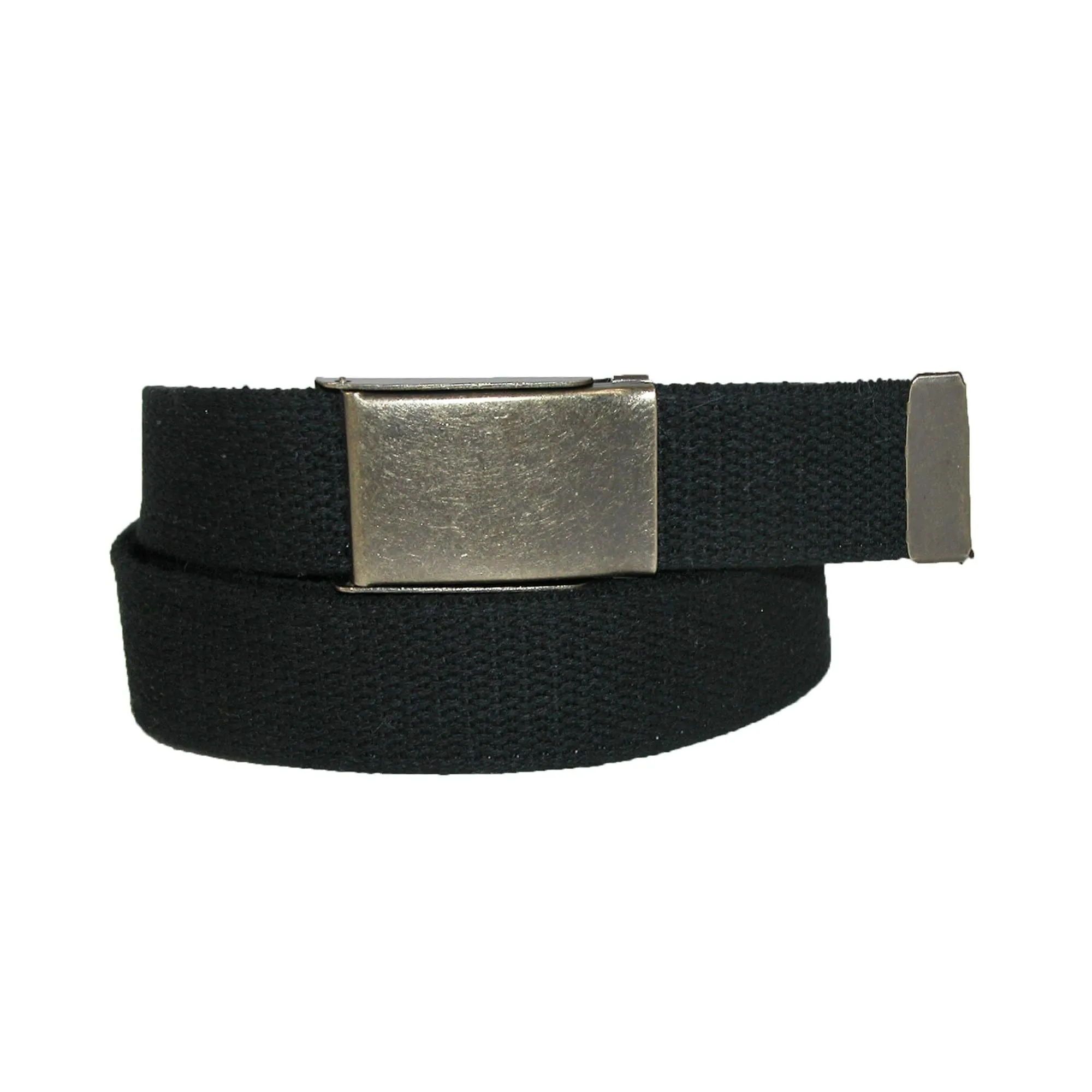 CTM® Men's Big & Tall Belt with Flip Top Brass Buckle (Pack of 3)