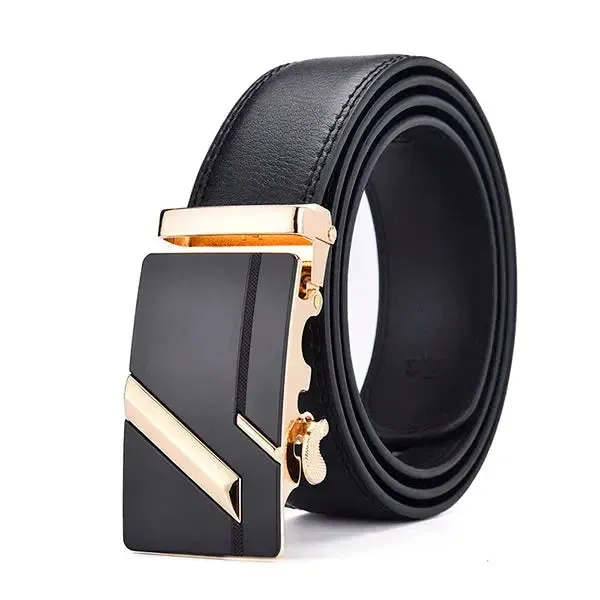 [DWTS]Genuine Leather Belts for Men Automatic Male Belts Cummerbunds Leather Belt Men Dropshipping Black Belts Cinturon Hombre