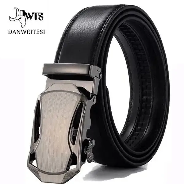 [DWTS]Genuine Leather Belts for Men Automatic Male Belts Cummerbunds Leather Belt Men Dropshipping Black Belts Cinturon Hombre