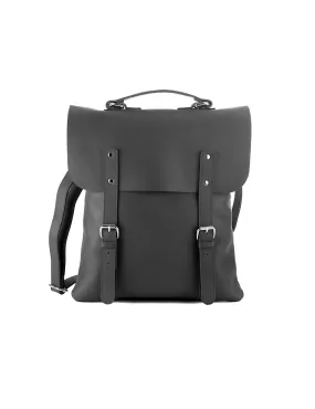 Enter Leather Messenger Tote in Black