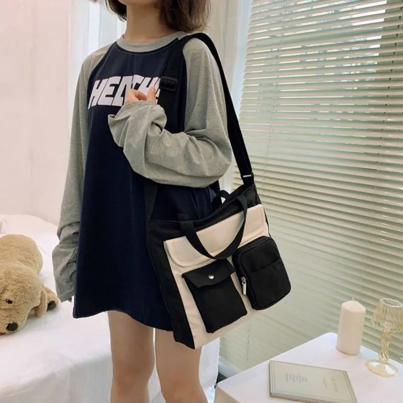 Everyday Colorblock Crossbody Messenger Bags w/ Keychains