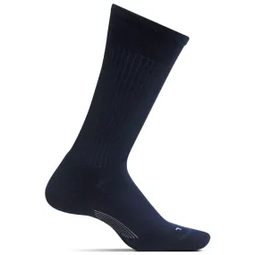 Feetures Classic Rib Cushion Crew Navy Socks (Men's)