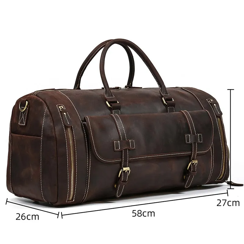 Funki Buys | Bags | Travel Bags | Men's Leather Overnight Bag