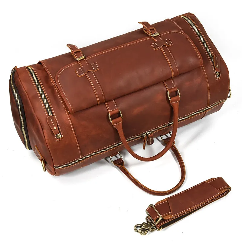 Funki Buys | Bags | Travel Bags | Men's Leather Overnight Bag