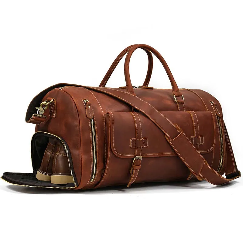 Funki Buys | Bags | Travel Bags | Men's Leather Overnight Bag