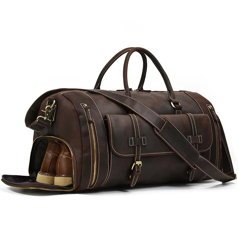 Funki Buys | Bags | Travel Bags | Men's Leather Overnight Bag