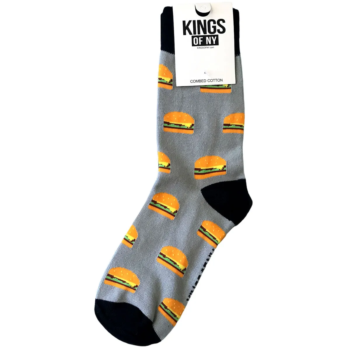 Hamburger Cheeseburger Pattern Funny Food Mens Cotton Socks