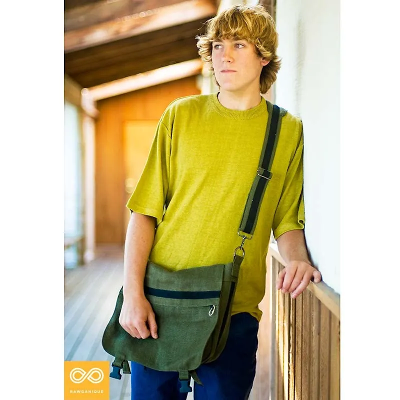 HILLSDALE 100% Organic Hemp Courier Bag (6”x11.5”x13.5”)