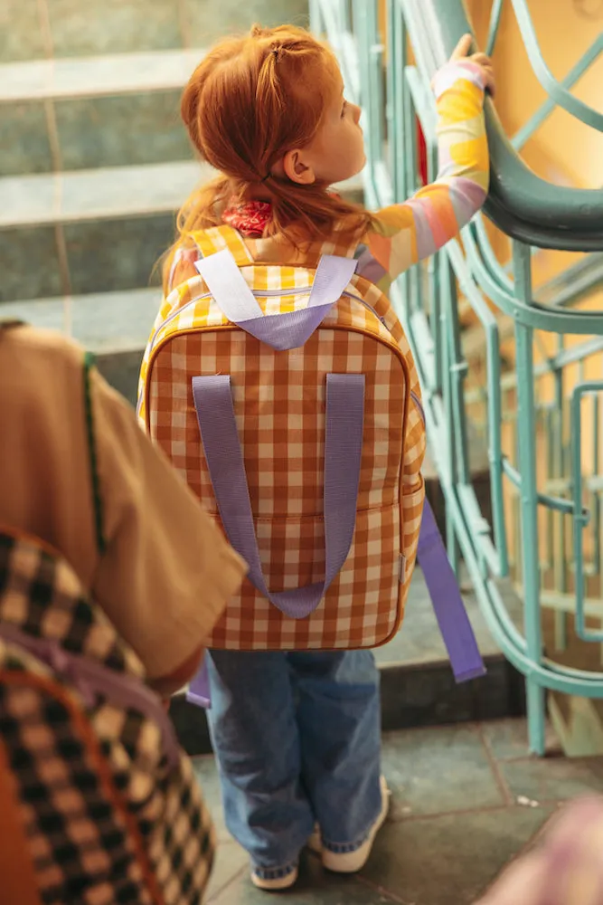 Large Backpack | Gingham | Sunflower