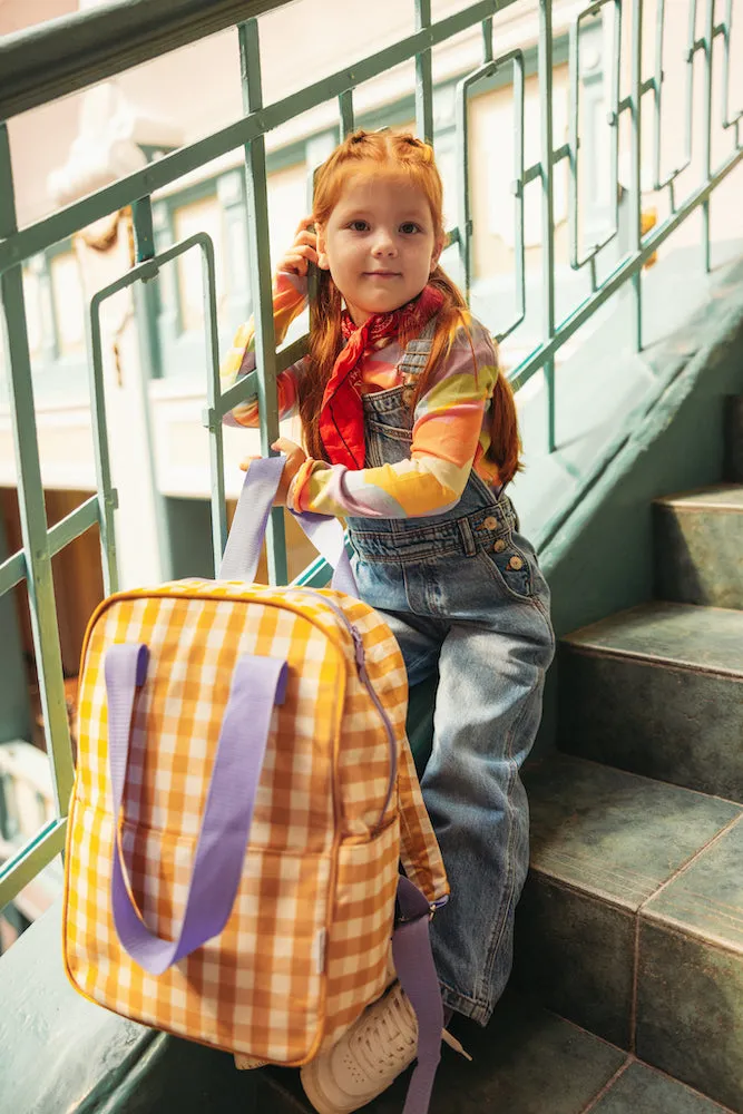 Large Backpack | Gingham | Sunflower