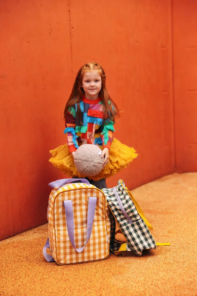 Large Backpack | Gingham | Sunflower