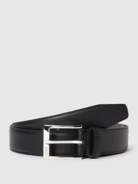 Leather belt with buckle model "ELLOTYO" BOSS, black