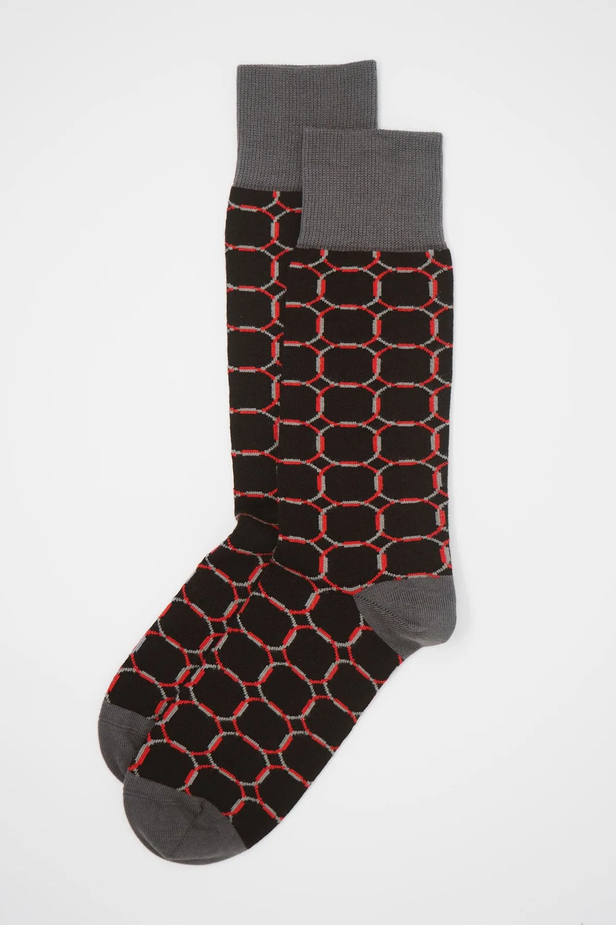 Linked Men's Socks - Black