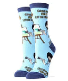 Little Squirrel Bob Ross Women's Crew socks