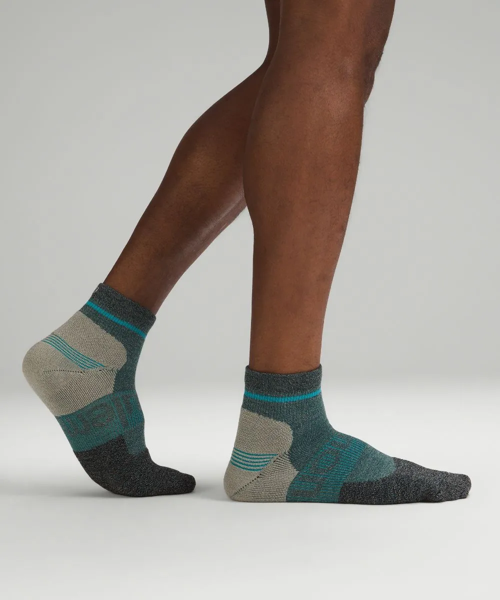 Lululemon Men's Power Stride Hiking Ankle Socks, Green