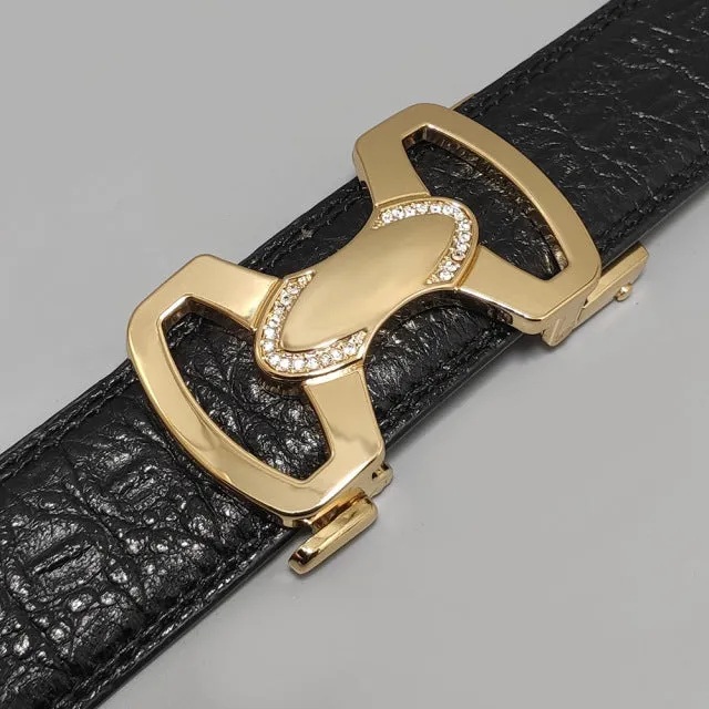 Luxury Alloy Buckle Leather Belt