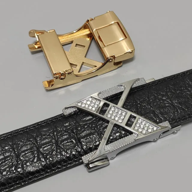 Luxury Alloy Buckle Leather Belt