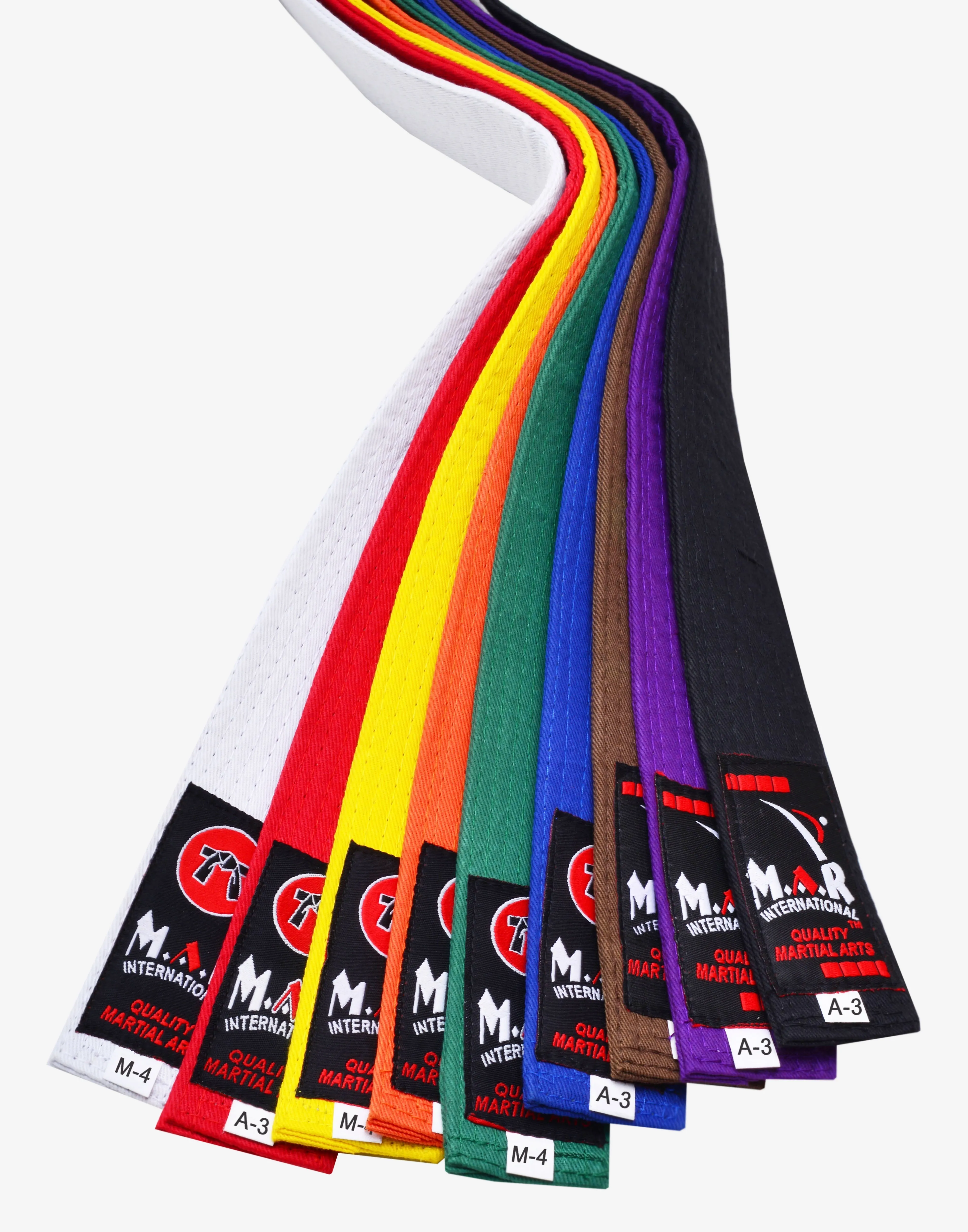 MAR-082 | Brazilian Jiu-Jitsu Ranking Belts Size M0 to M4 (Child Sizes)