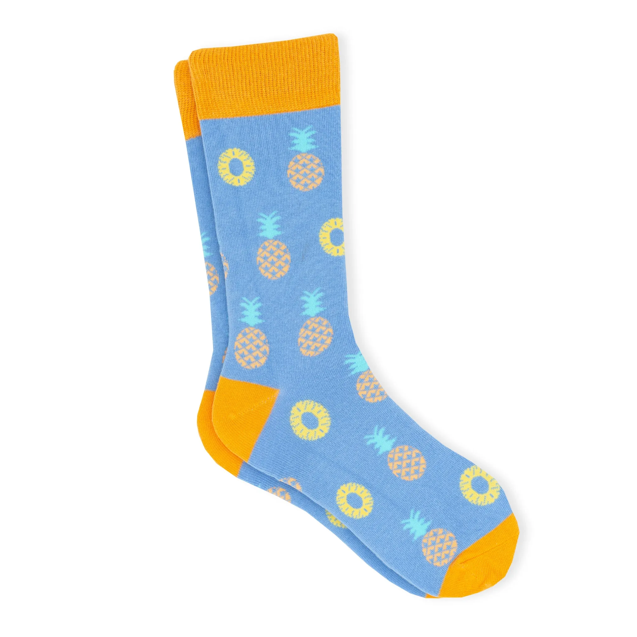 Men's Blue Pineapple Socks