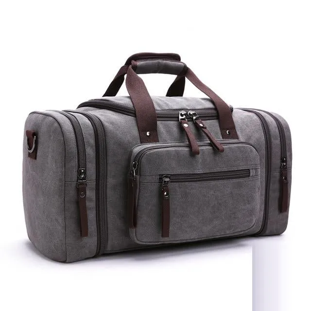 Men's Carry On Canvas Travel Duffel Bag