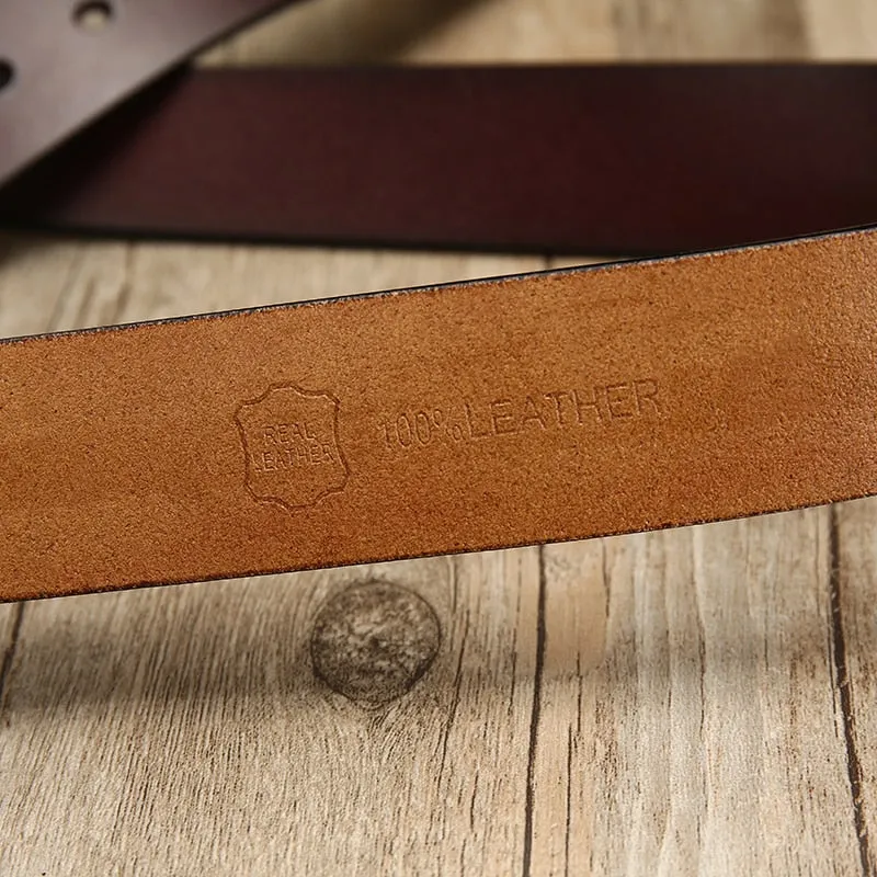 Men's Genuine Leather Strap Belt