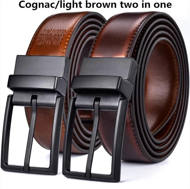 Men's Leather Reversible Black & Brown Belt