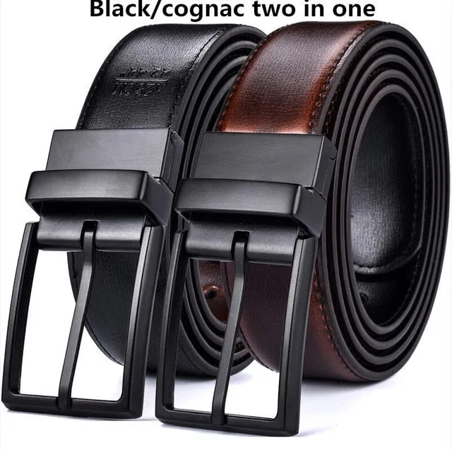 Men's Leather Reversible Black & Brown Belt