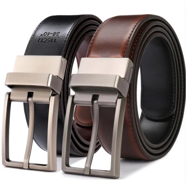 Men's Leather Reversible Black & Brown Belt