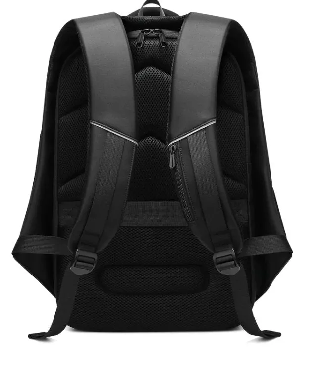 Men's Modern Euro Nylon Anti-Theft 15" Laptop Backpack with USB Charging