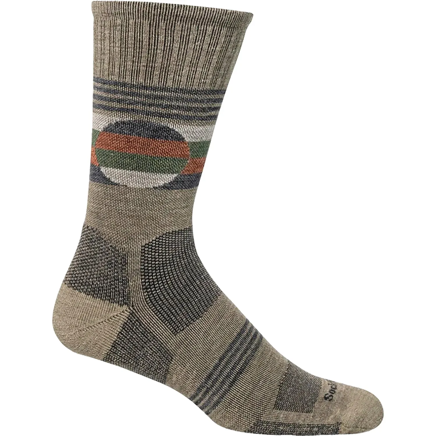 Men's Sockwell North Rim Khaki Crew Socks 15-20 mmHg