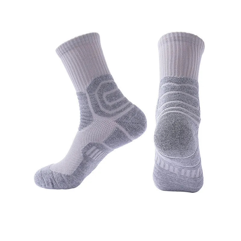 Men's Sports Sweat-Absorbent Non-Slip Running Socks