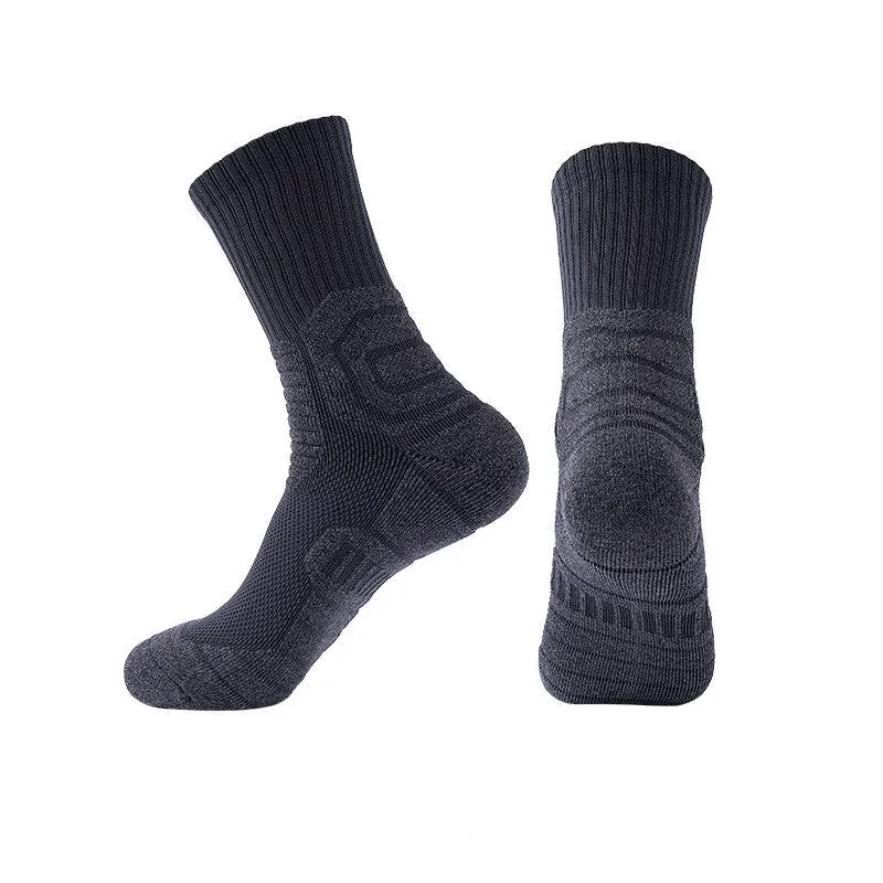 Men's Sports Sweat-Absorbent Non-Slip Running Socks