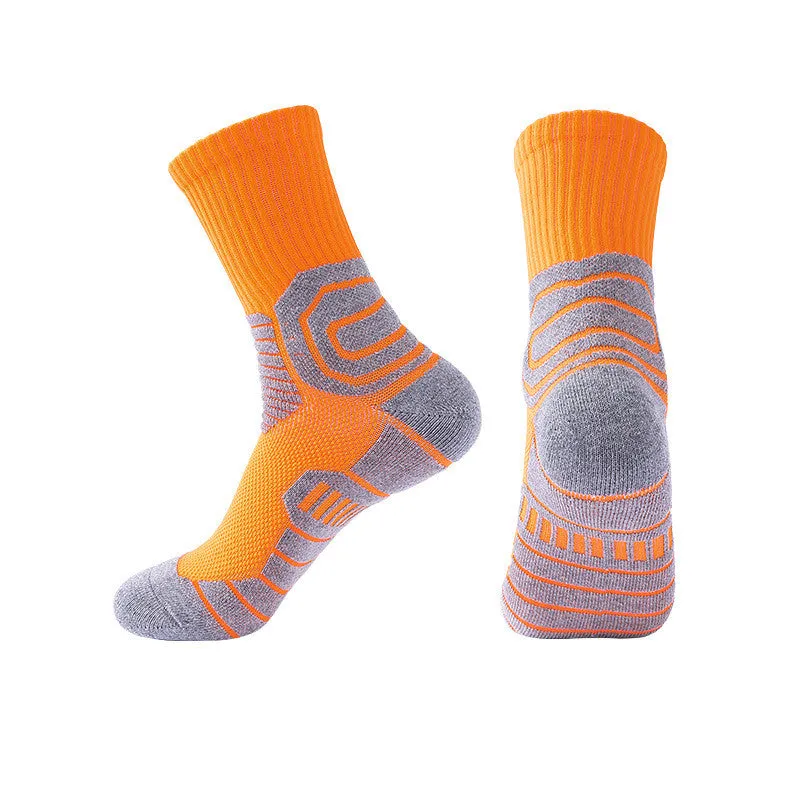 Men's Sports Sweat-Absorbent Non-Slip Running Socks