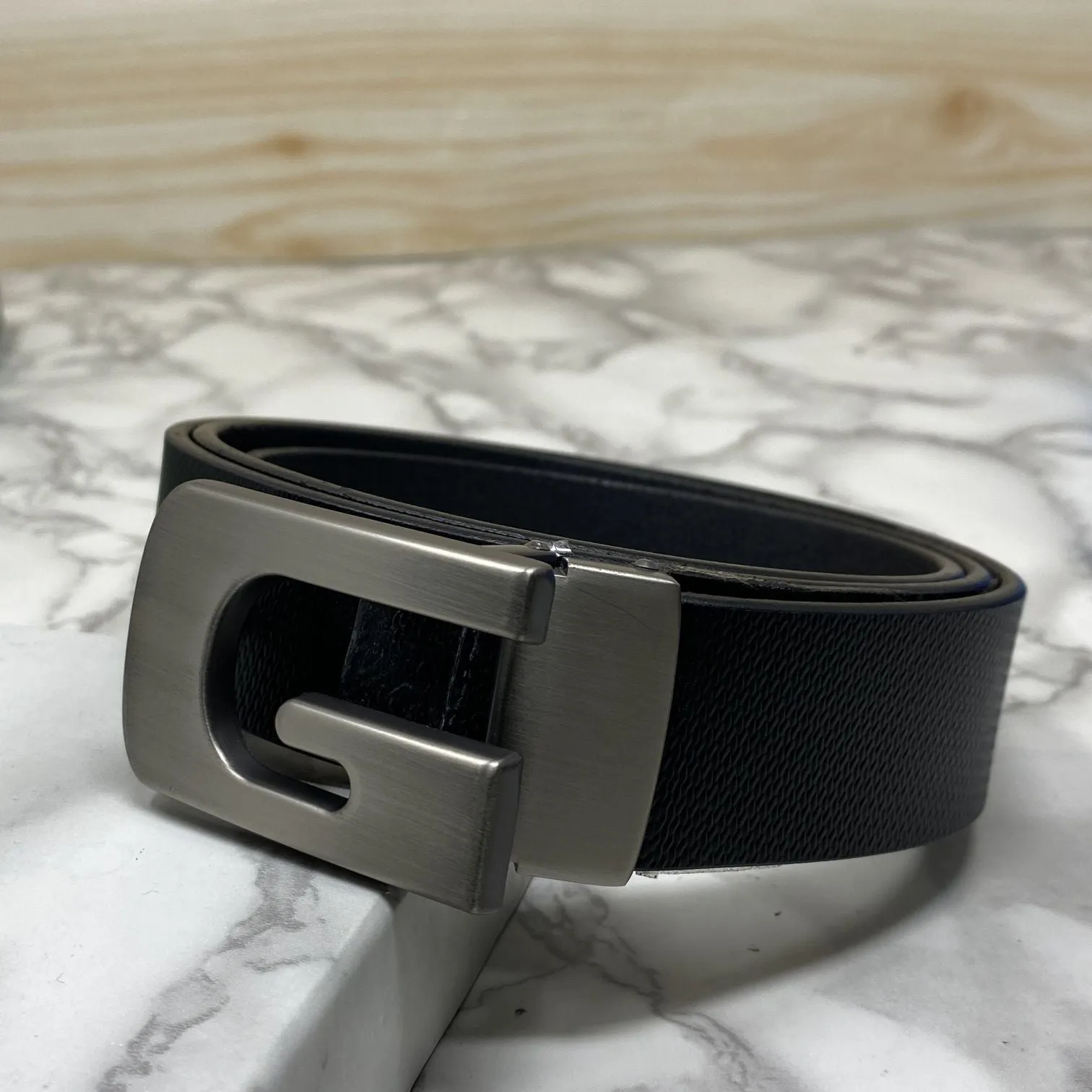 Metal  G-Shape Leather Strap Belt-JonasParamount