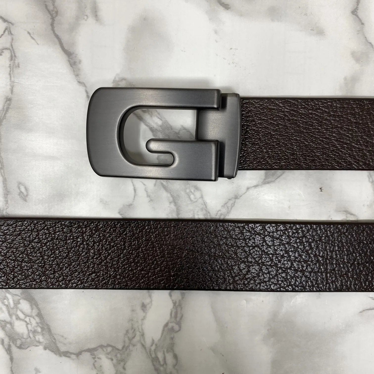 Metal  G-Shape Leather Strap Belt-JonasParamount