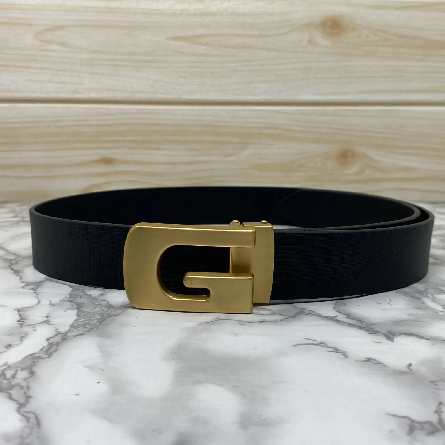 Metal  G-Shape Leather Strap Belt-JonasParamount