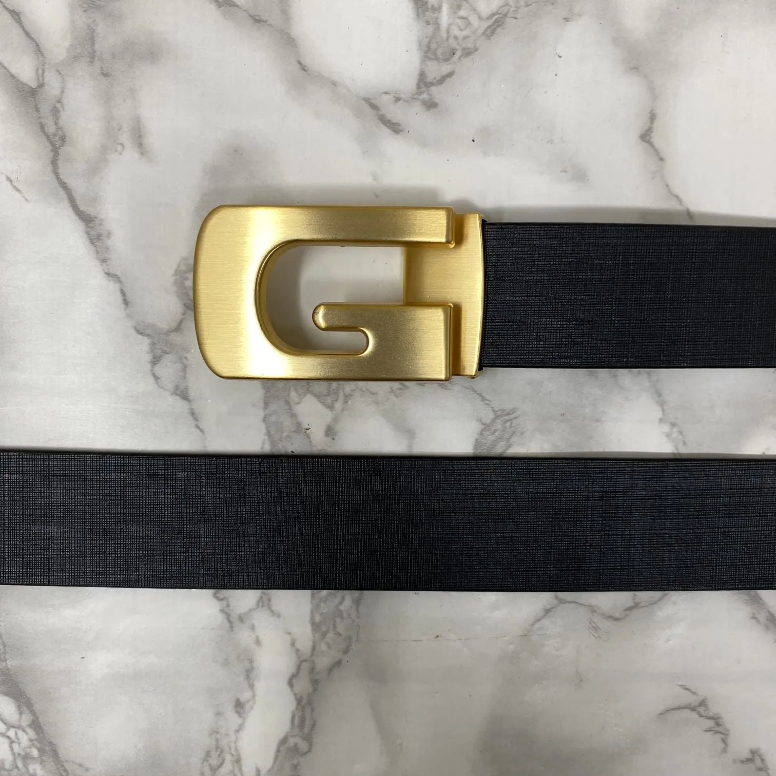 Metal  G-Shape Leather Strap Belt-JonasParamount