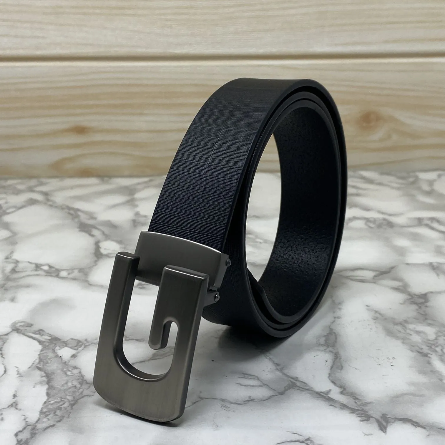 Metal  G-Shape Leather Strap Belt-JonasParamount