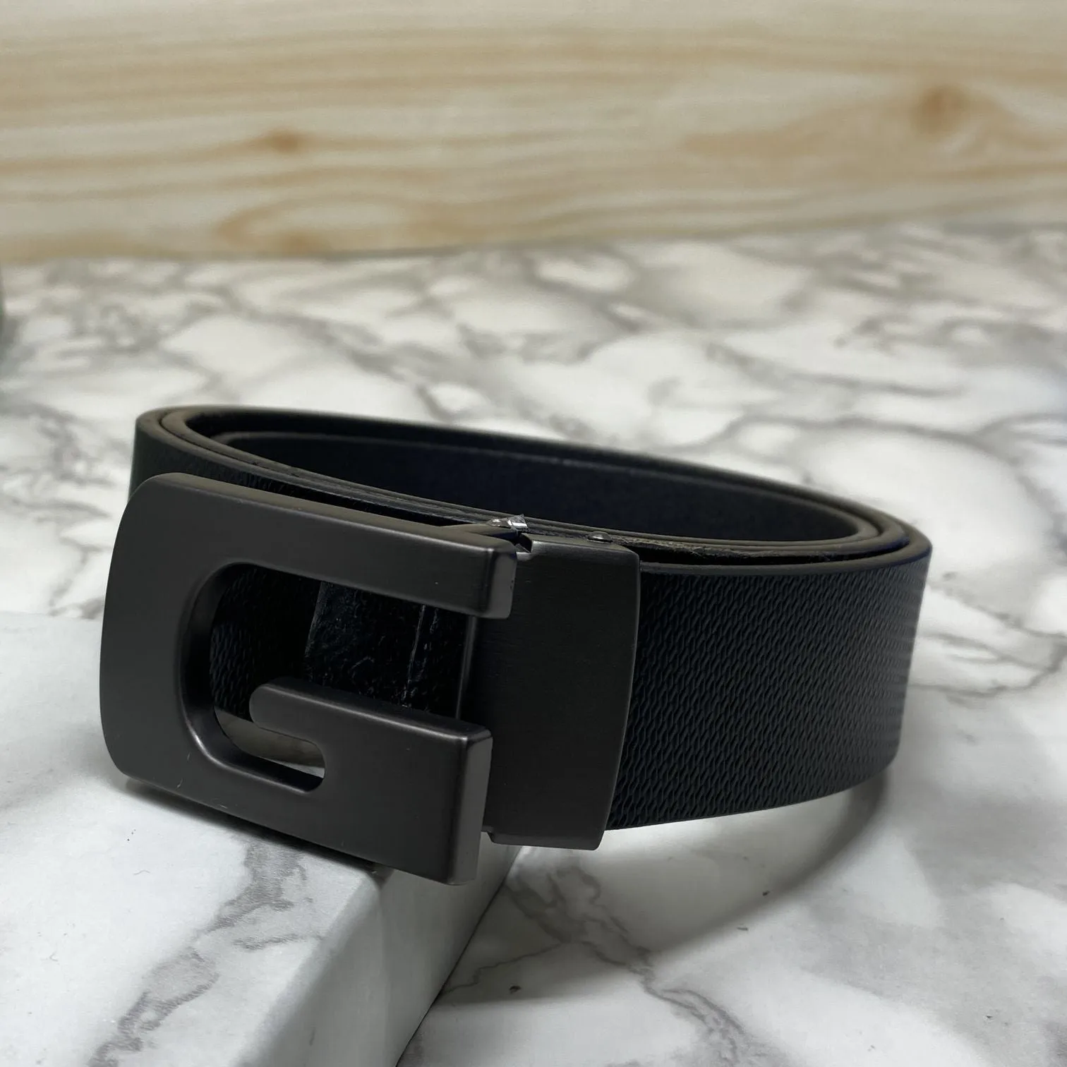 Metal  G-Shape Leather Strap Belt-JonasParamount